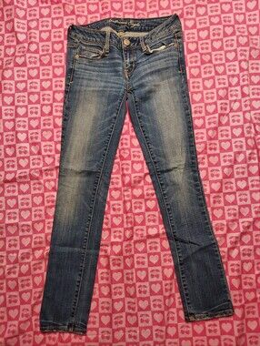 American Eagle Stretch Blue Skinny Jeans
